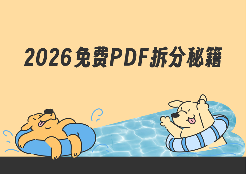 2026年免费拆分PDF详细教程:3种方法让无水印拆分一键搞定